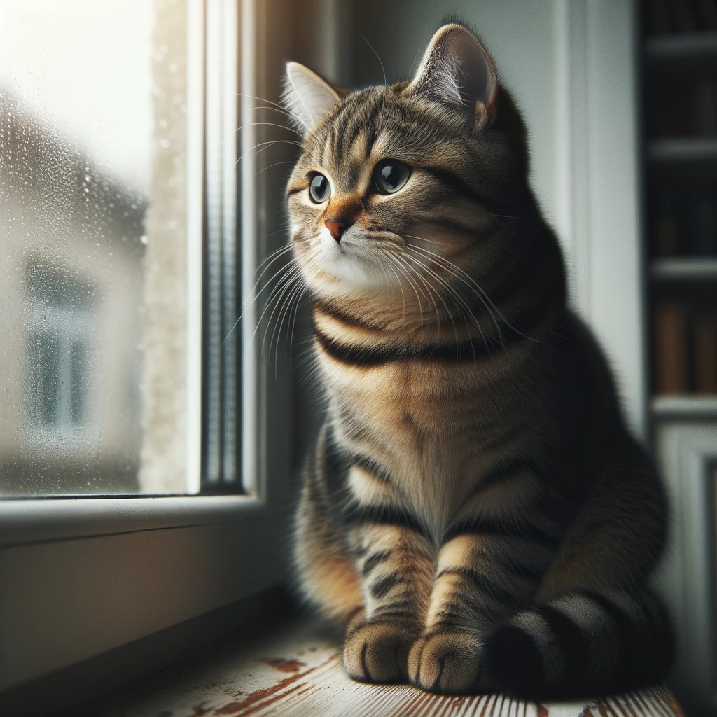 Tabby Cat on Windowsill