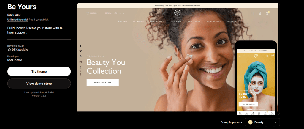 Be Yours Shopify Theme