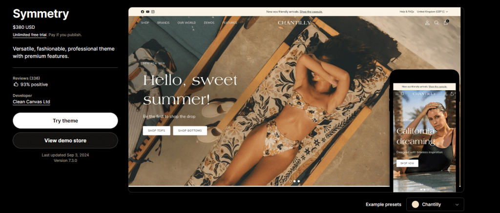 Symmetry Shopify Theme