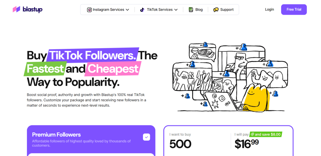 Blastup - Buy TikTok Followers