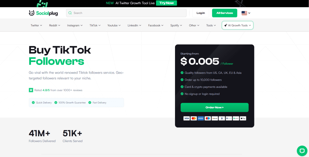 SocialPlug - Buy TikTok Followers