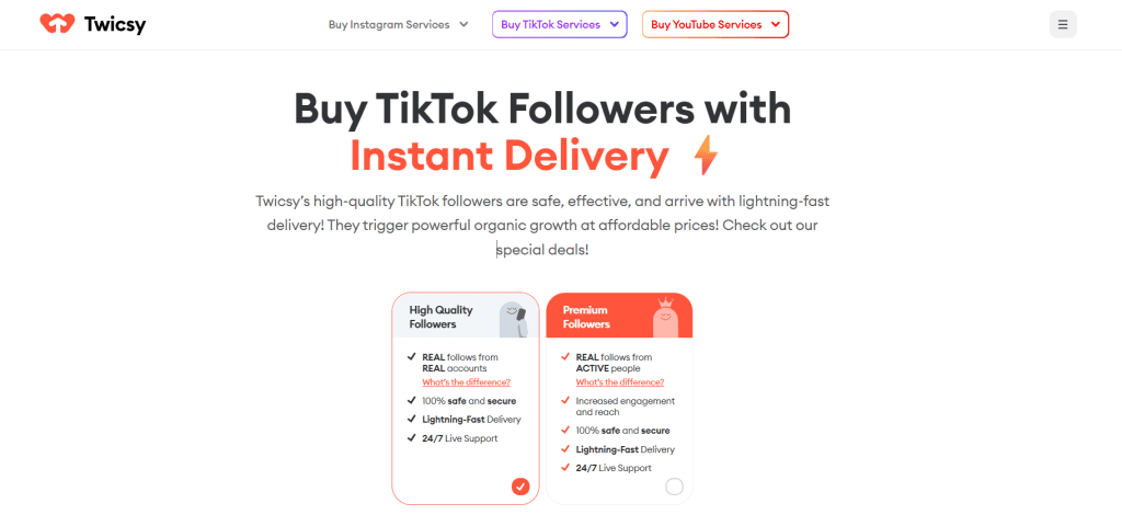Twicsy - Buy TikTok Followers