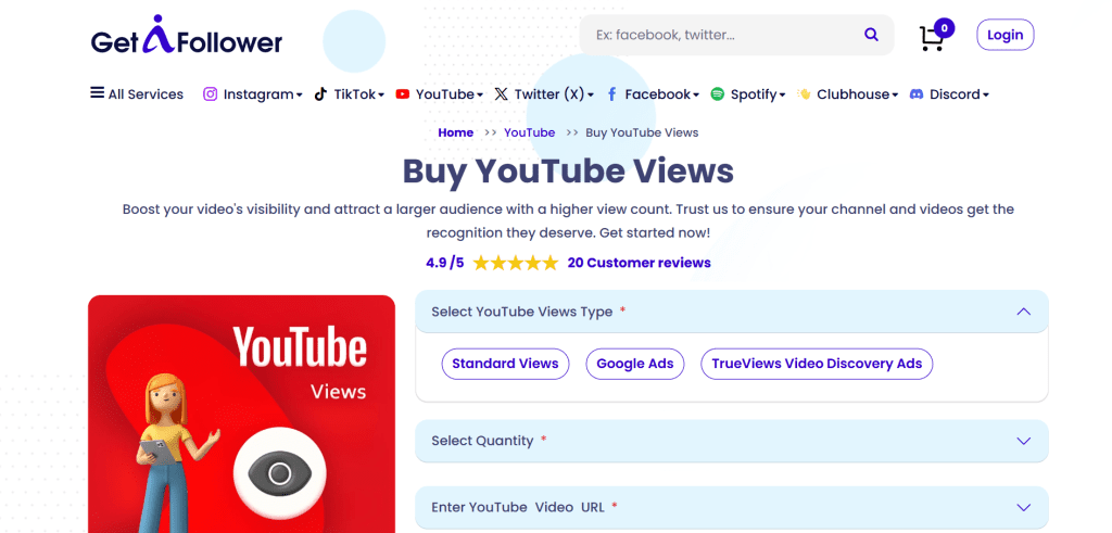 getafollower - Buy YouTube Views