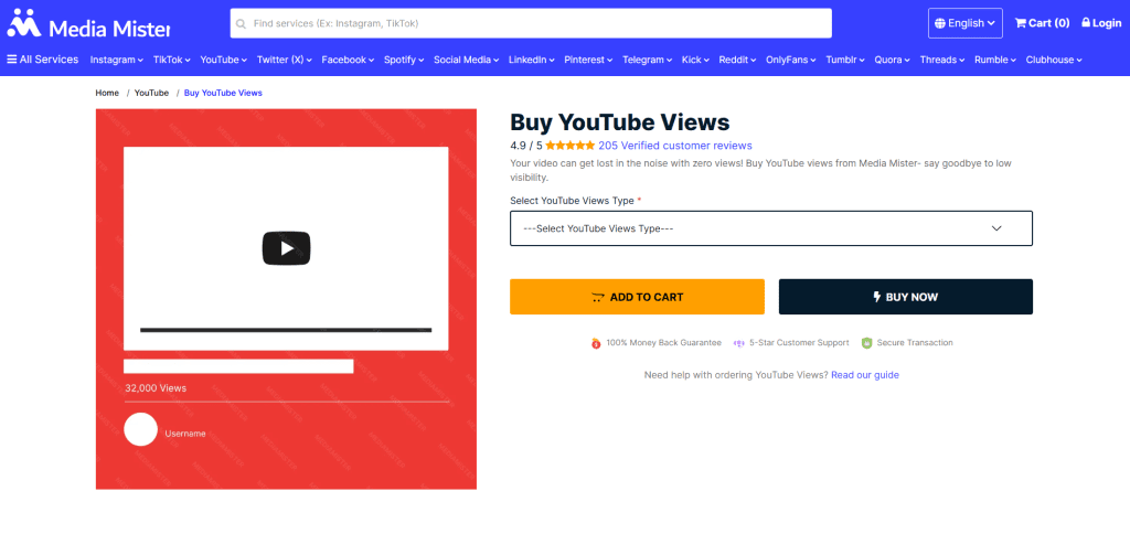 media mister Buy YouTube Views
