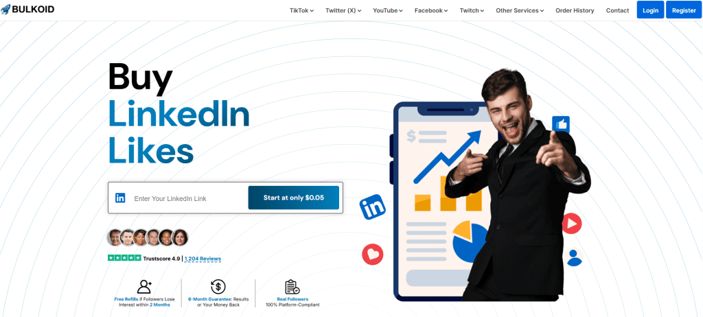 Bulkoid - Buy LinkedIn Likes