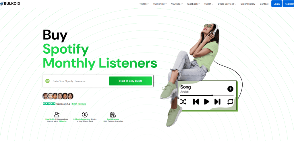 Bulkoid - Buy Spotify Monthly Listeners