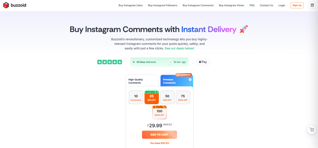 Buzzoid - Buy an Instagram Comment Bot