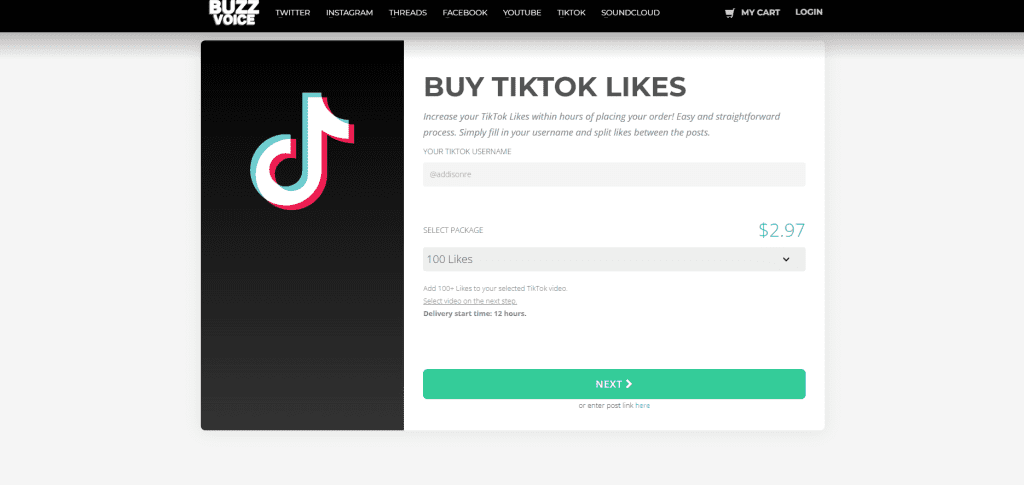Buzzvoice - Buy TikTok Like