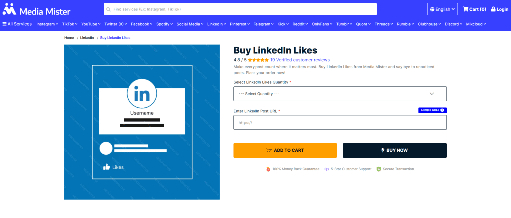 Media Mister - Buy LinkedIn Likes