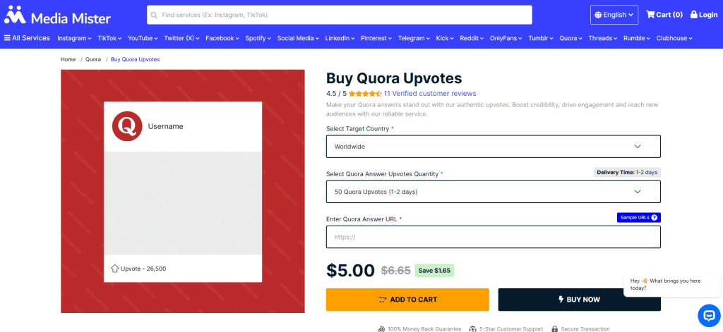 Media Mister Buy Quora Upvotes