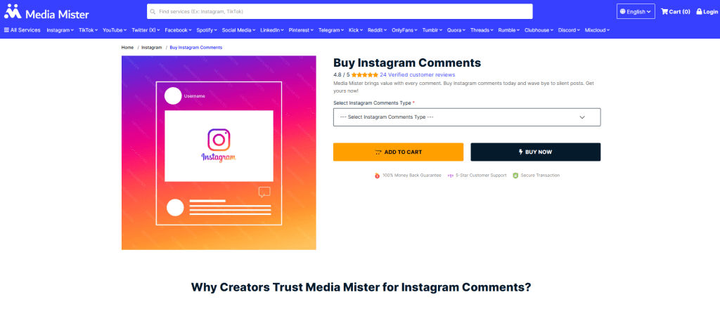 Media Mister - Buy an Instagram Comment Bot