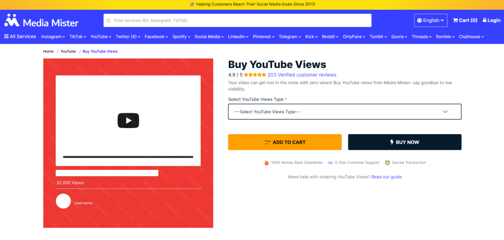 Media Mister - YouTube View Bots