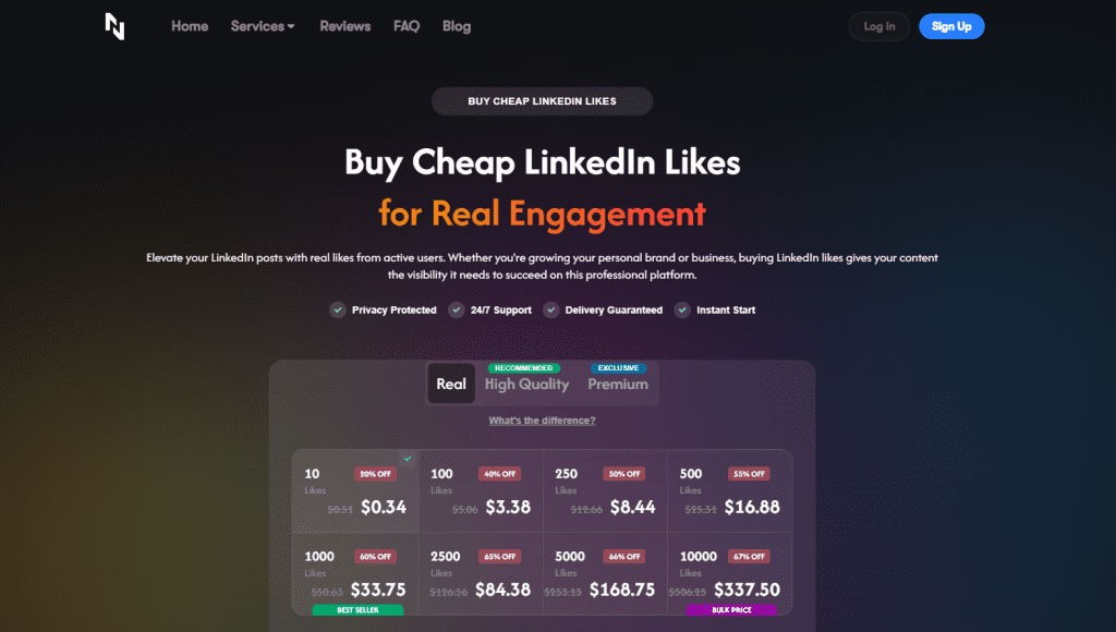 Naizop - Buy LinkedIn Likes