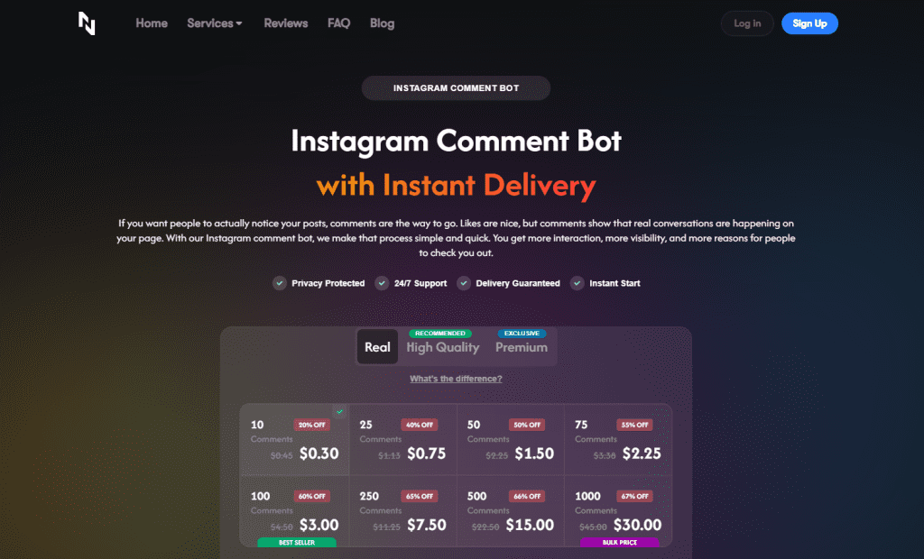 Naizop - Instagram Comment Bot