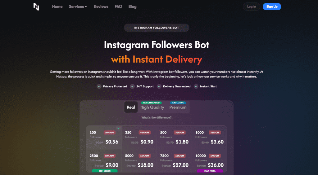 Naizop Instagram Follower Bot Review