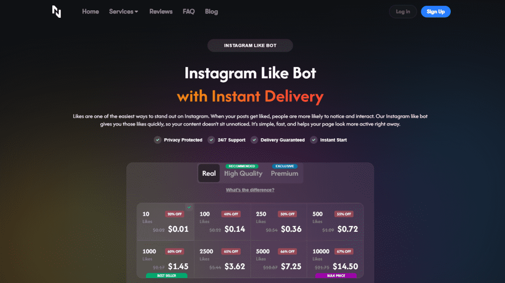 Naizop - Instagram Like Bots
