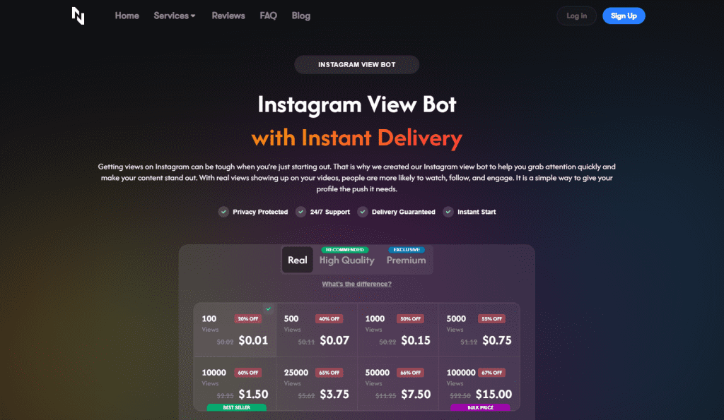 Naizop - Instagram view bot