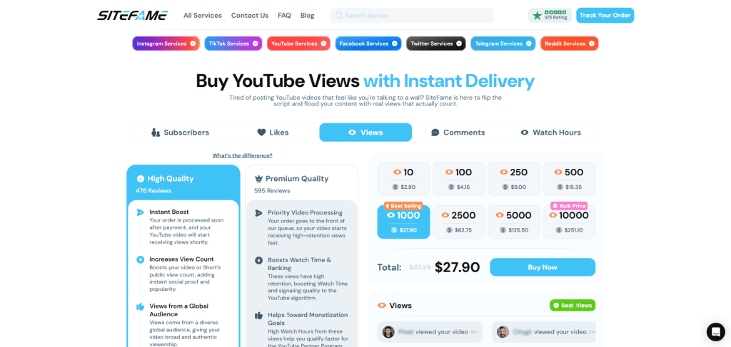 SiteFame YouTube View bot