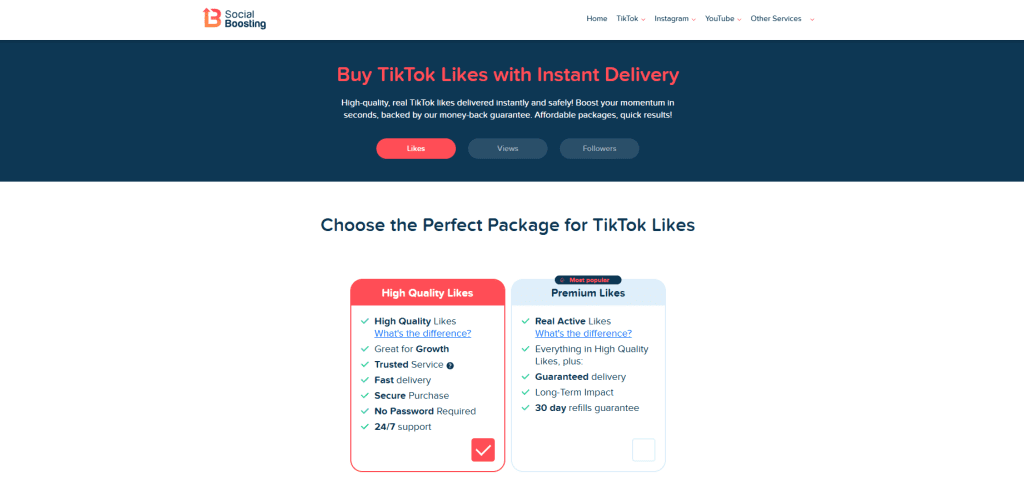 Social Boosting - Buy TikTok Like