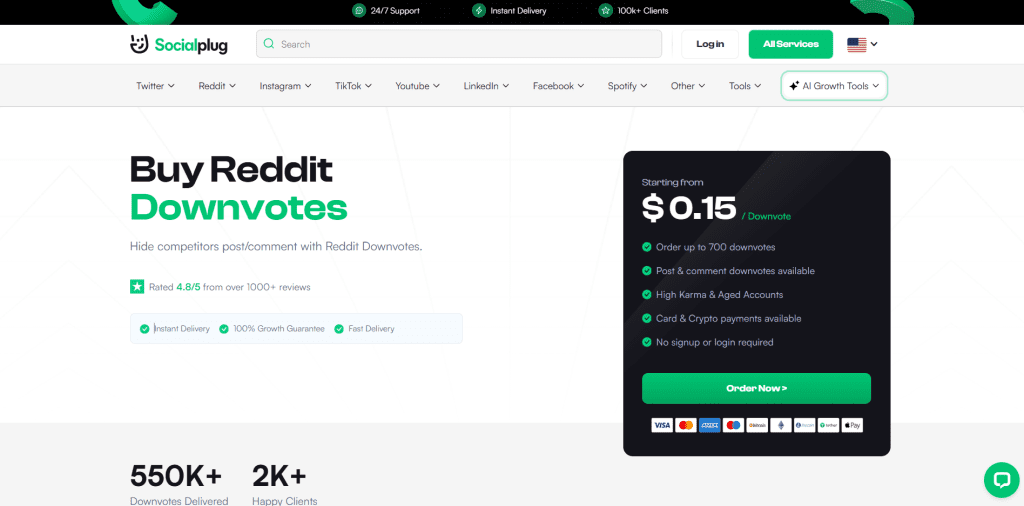 SocialPlug - Buy Reddit Downvotes