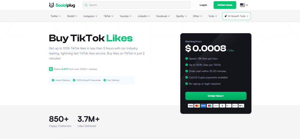 SocialPlug - Buy TikTok Like