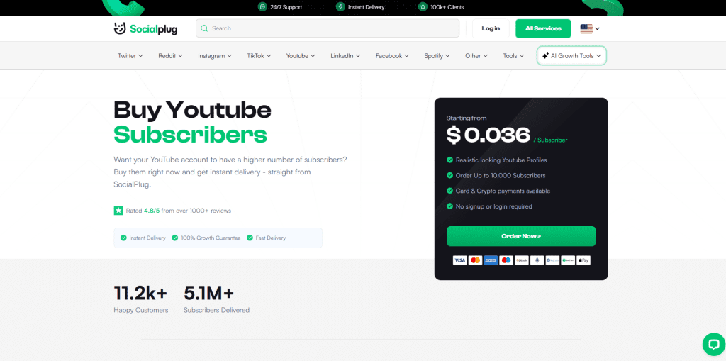 SocialPlug - YouTube Subscriber Bots