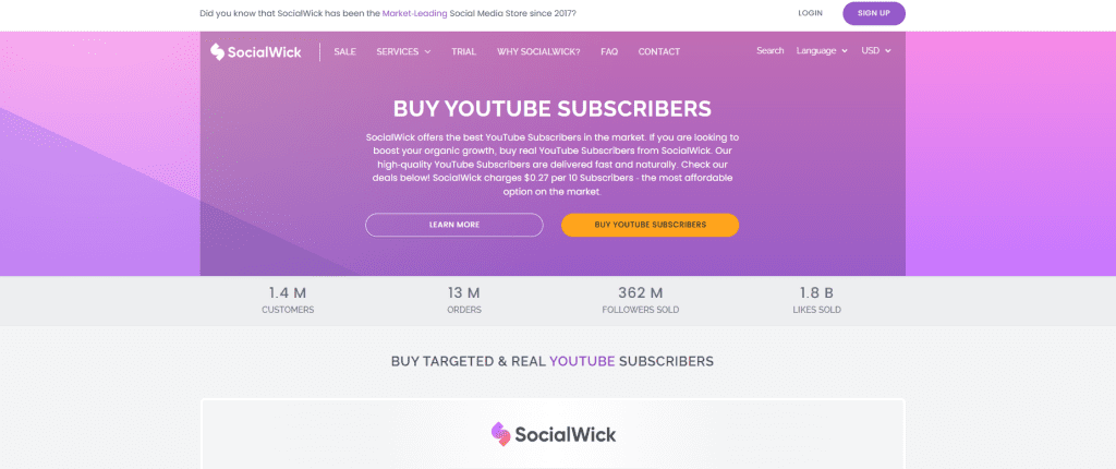 SocialWick - YouTube Subscriber Bots