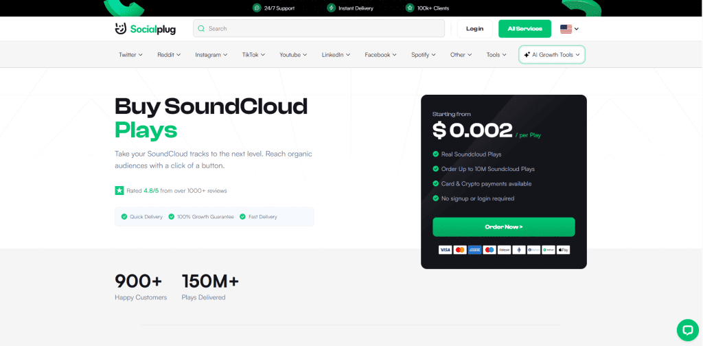 Socialplug - Buy SoundCloud Plays