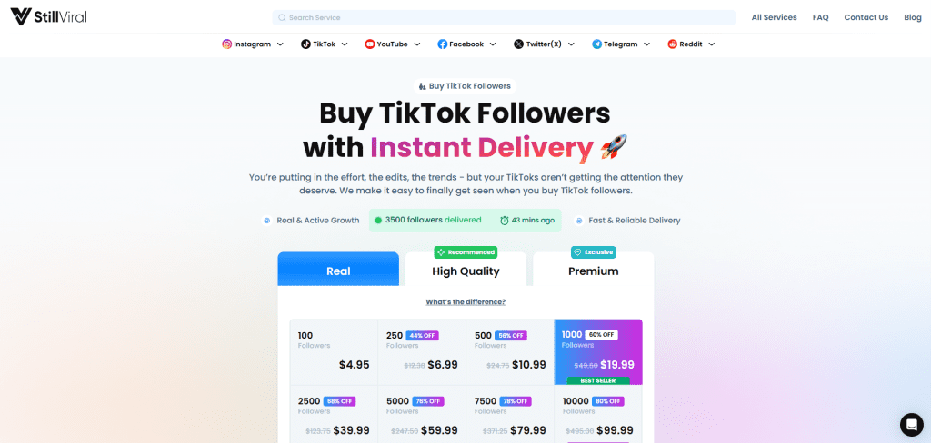 StillViral TikTok Follower Bots