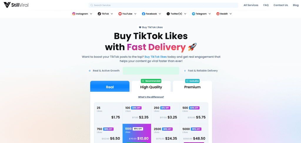 StillViral TikTok Like Bots