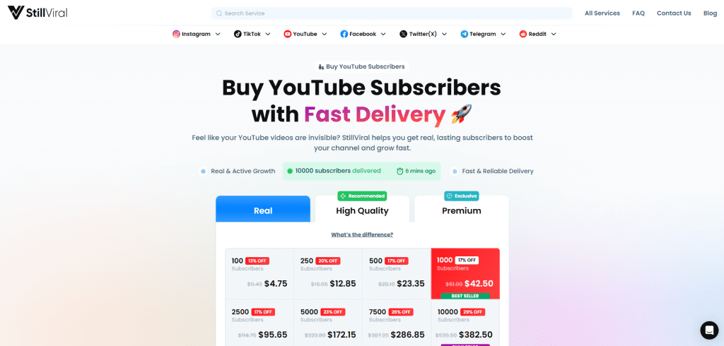 StillViral YouTube Subscriber Bots