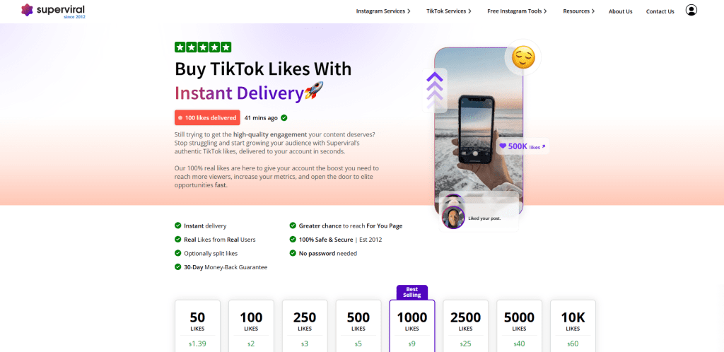 Superviral - Buy TikTok Like