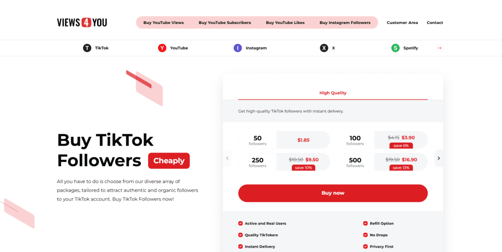 Views4You - Buy TikTok Followers Bots