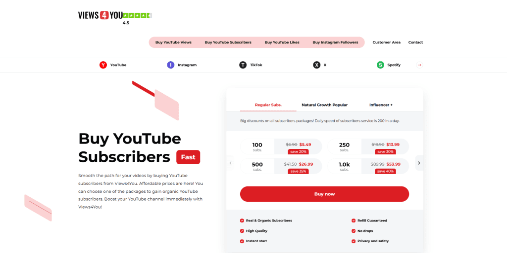 Views4You - YouTube Subscriber Bots
