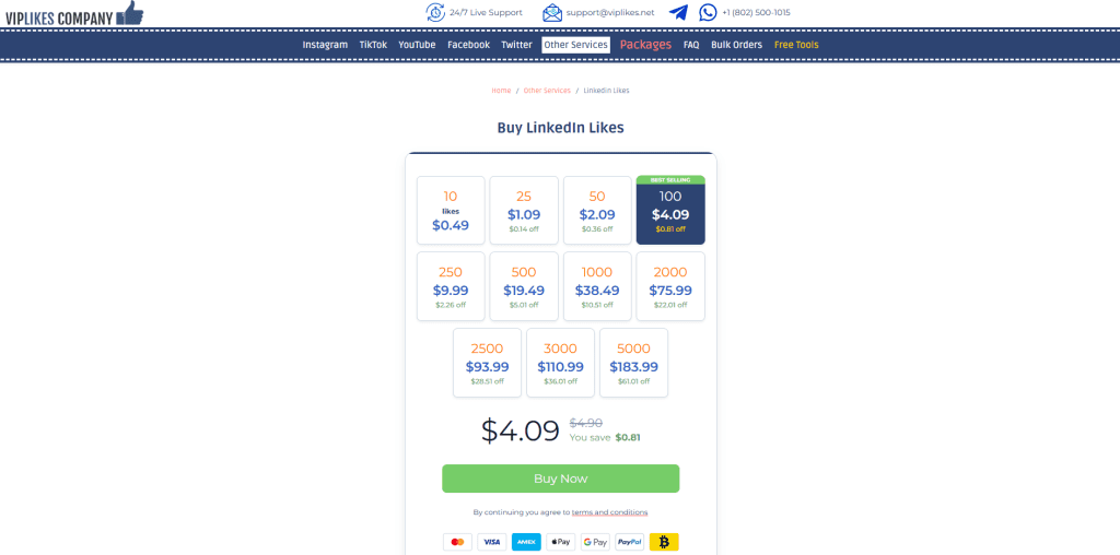 Viplikes - Buy LinkedIn Likes